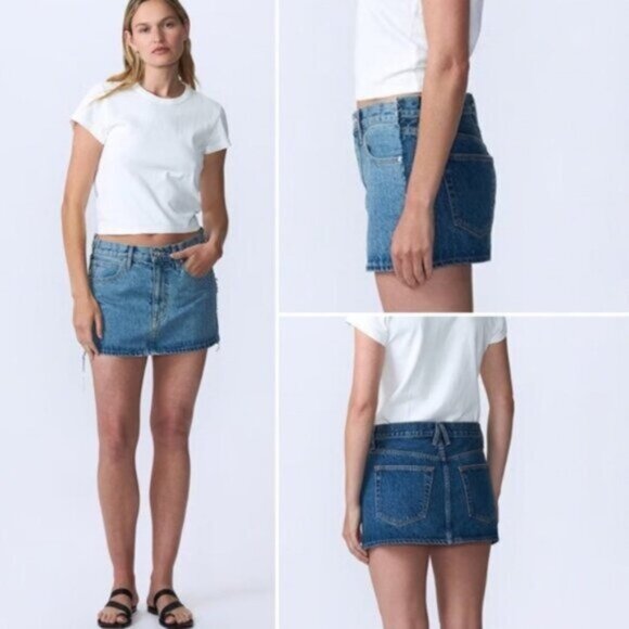 SLVRLAKE BNWOT Re-Worked Mini Skirt -Great Divide Sz 27 - Picture 1 of 12